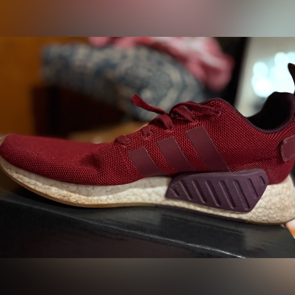 adidas NMD R2 Collegiate Burgundy red Size 11